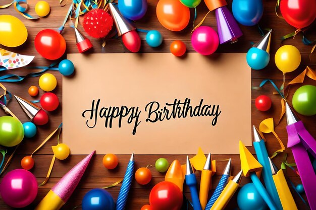 Premium AI Image | A birthday sign with the words happy birthday ...