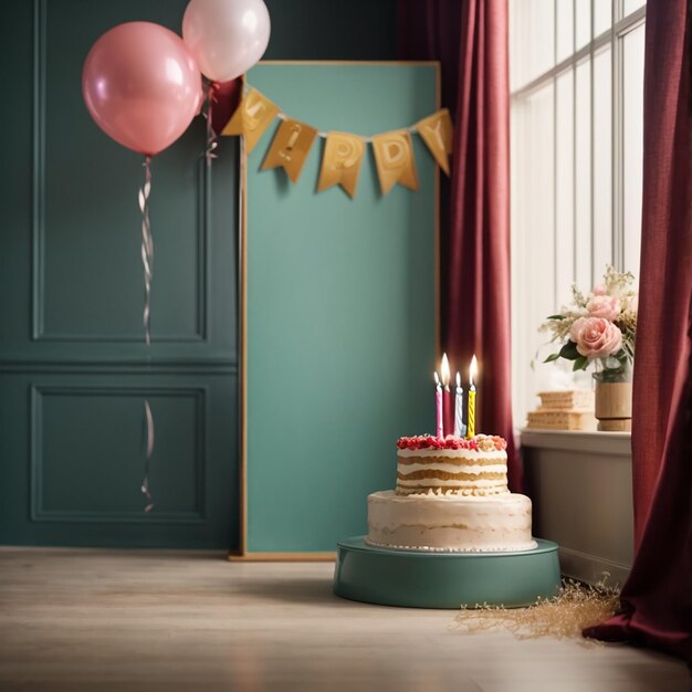 Photo birthday vertical blank banner