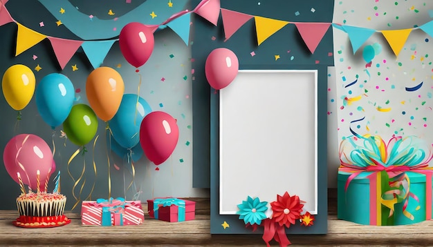 birthday vertical blank banner