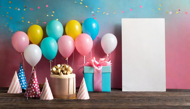 birthday vertical blank banner