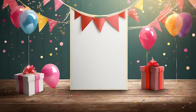 birthday vertical blank banner