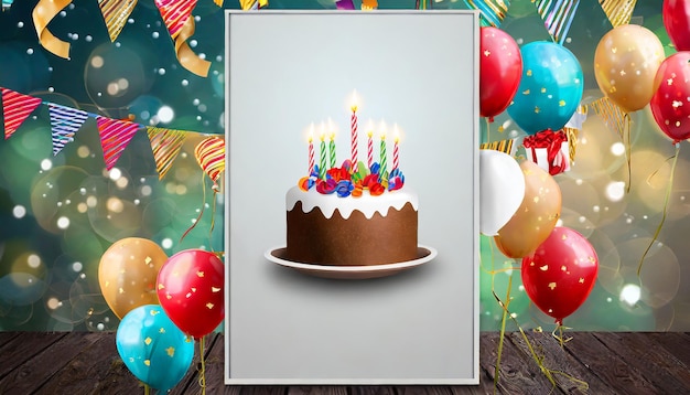 birthday vertical blank banner