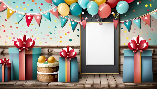 birthday vertical blank banner