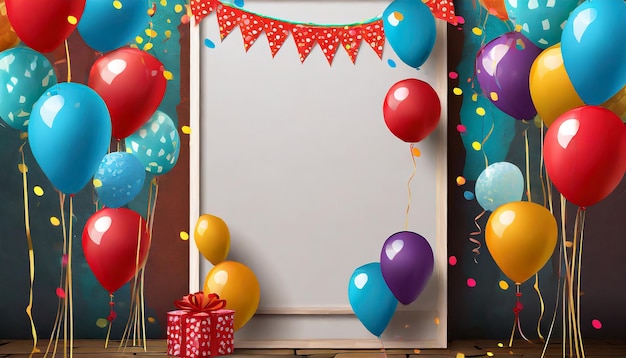 birthday vertical blank banner