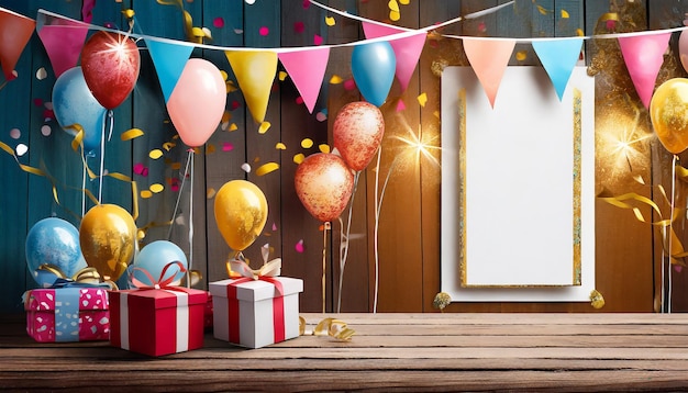 birthday vertical blank banner