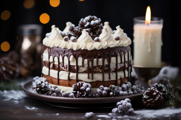 誕生日冬ケーキチョコレート広告食品写真撮影