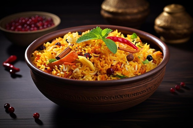 Photo biryani cooking in authentic clay pot