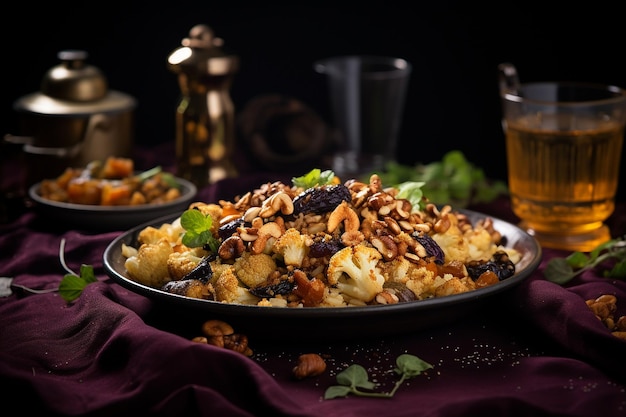 Biryani met knapperige cashew crumble