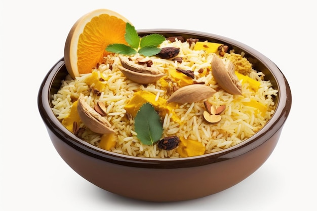 Photo biryani rice generative ai