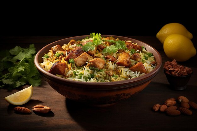 Biryani with Curried Chicken