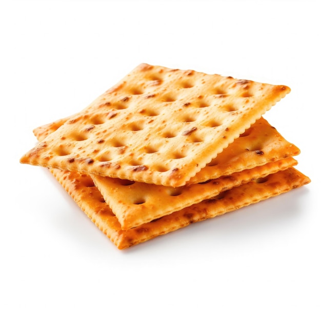 biscuit chips en koekjes snack geïsoleerd op witte achtergrond