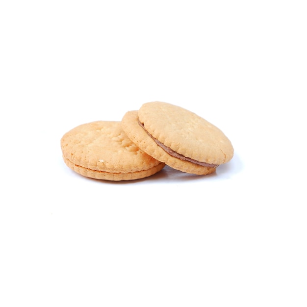 Biscuit geïsoleerd op een witte achtergrond