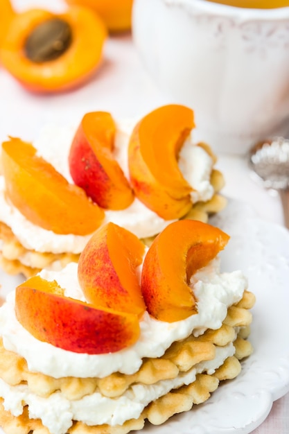 Photo biscuit with apricots