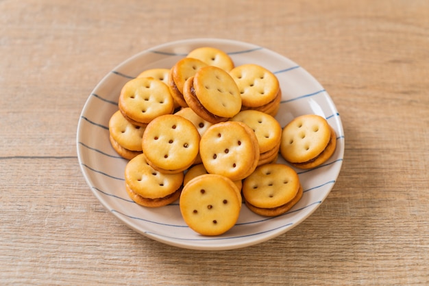 Photo biscuit with pineapple jam