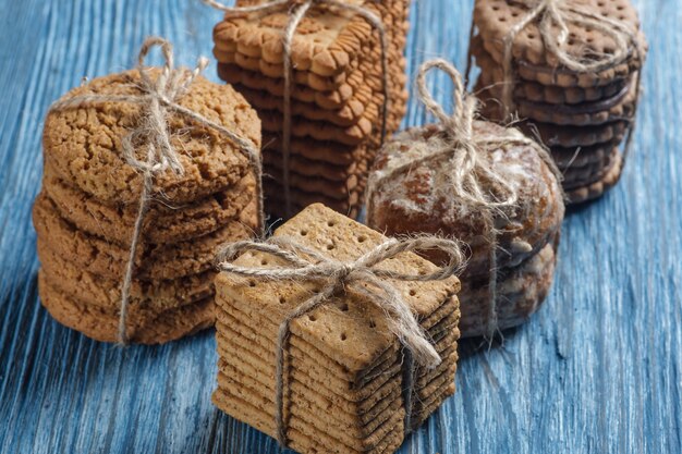 Biscuits on table