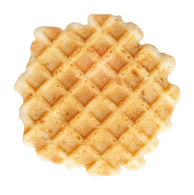 Biscuits waffle pattern isolated on white background with clipping path