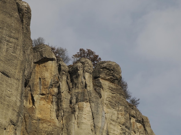 Bismantova stone a rock formation in the Tuscan-Emilian Apennines (Italy)