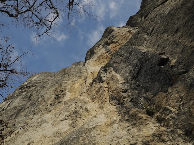 Bismantova stone a rock formation in the Tuscan-Emilian Apennines (Italy)