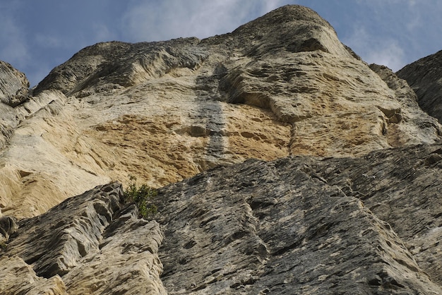 Bismantova stone a rock formation in the Tuscan-Emilian Apennines (Italy)