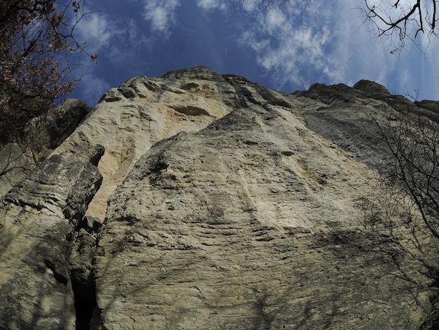 Bismantova stone a rock formation in the Tuscan-Emilian Apennines (Italy)