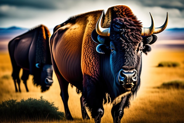 Bison buffel close-up