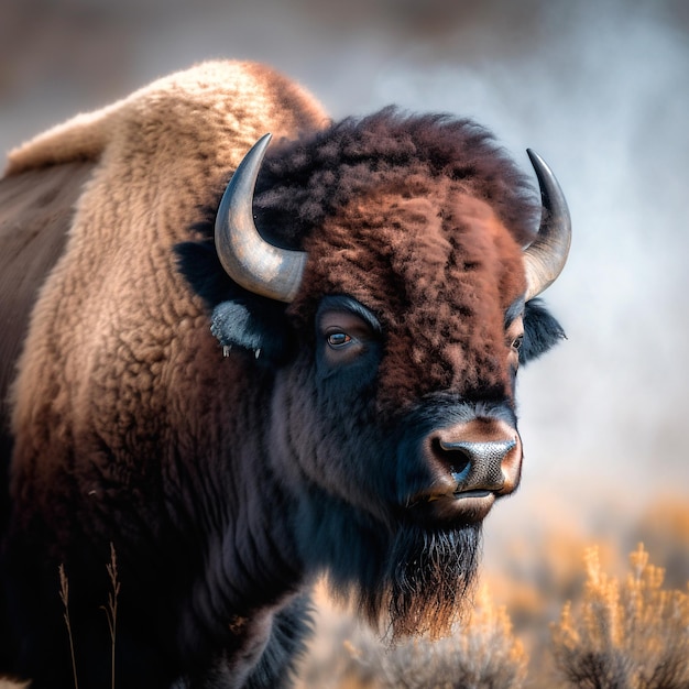 Bison close-up portret