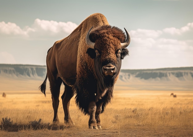 A bison is a large bovine in the genus Bison