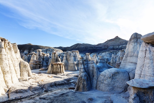 Bisti badlands, wildernisgebied De-na-zin, New Mexico, VS