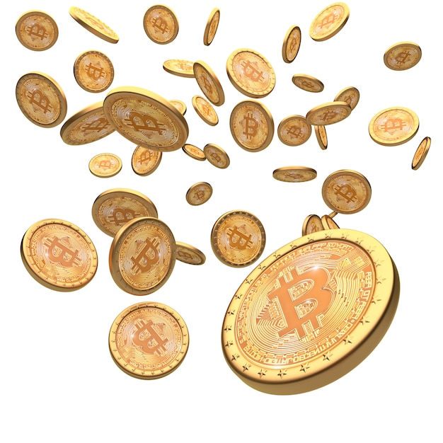 Bitcoin 3d background