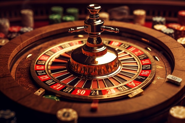 Bitcoin Casino Roulette Wheel Claim Your Deposit Bonus Today Background AI