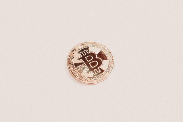 Bitcoin coin a closeup view of the bitcoin