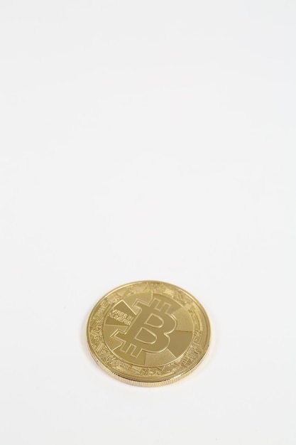 Bitcoin coin a closeup view of the bitcoin