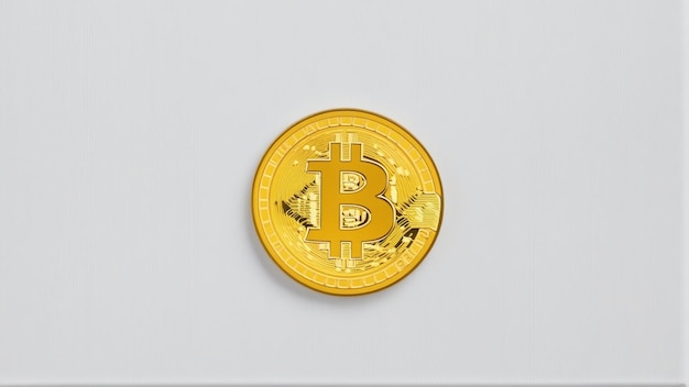 Bitcoin coin isolated on a white background