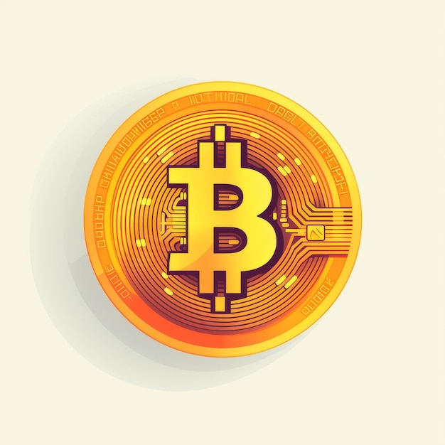 Photo bitcoin coin vector icon concept for currency design