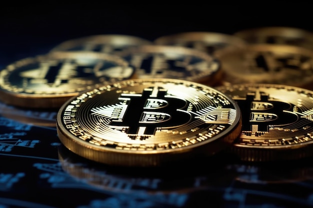 Bitcoin crypto valuta wallpaper zakelijke toekomstige uitwisseling Generatieve AI