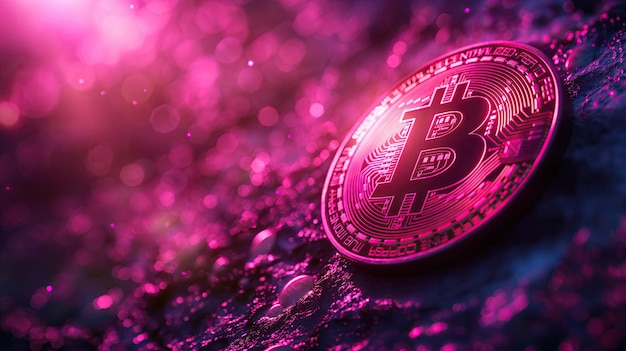Bitcoin cryptocurrency coin Cryptocurrency concept 3D Rendering