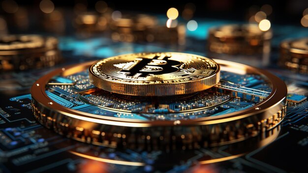 bitcoin cryptocurrency concept digitale afbeelding