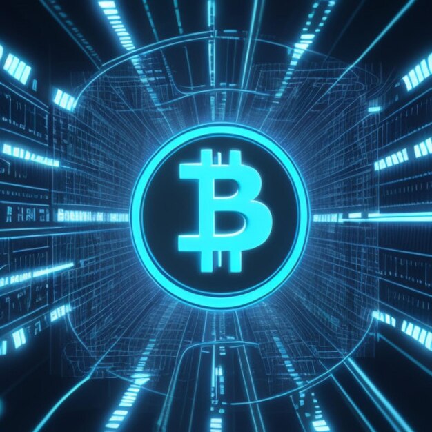 Photo bitcoin cryptocurrency design