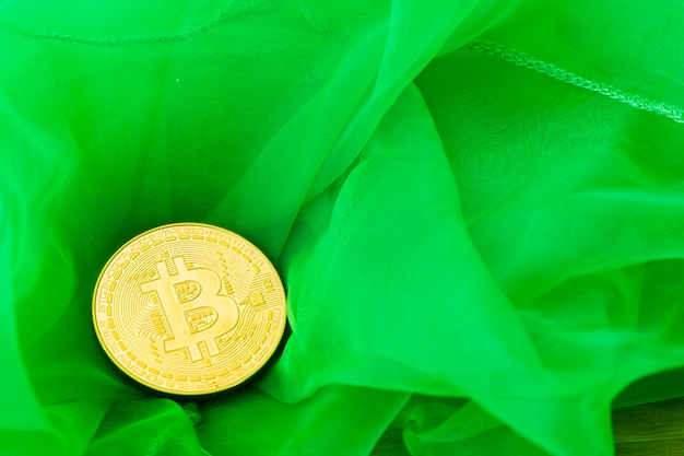 Концепция интернета дела технологии валюты BTC монетки бита цифров криптовалюты Bitcoin.