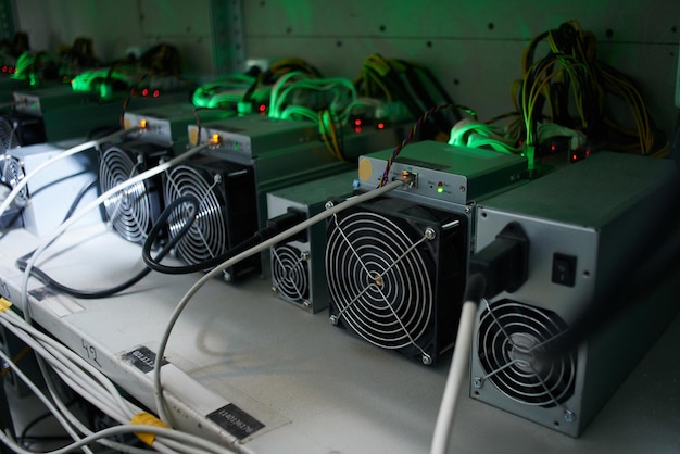 Bitcoin cryptocurrency mining farm