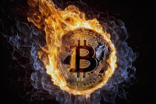 Bitcoin On Fire Generative AI