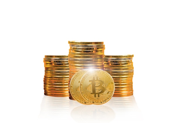 Bitcoin  Golden bitcoin coin