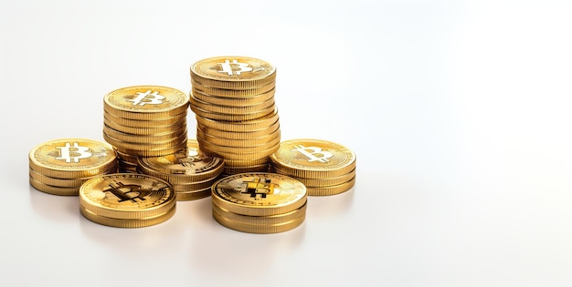 Bitcoin Golden bitcoin isolated on white background