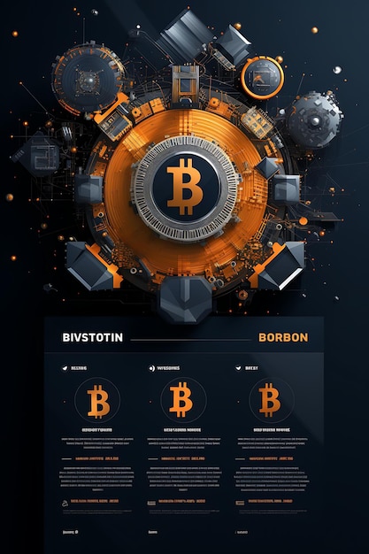 Foto bitcoin job board met professioneel ontwerp en bitcoin korte illustratie creatieve achtergrondidee