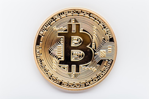 Bitcoin on a light background