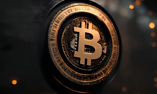 Bitcoin logo copper