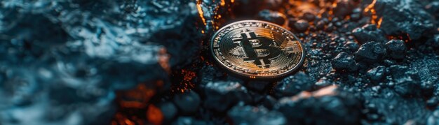 Foto bitcoin noir ombre di fortune digitali