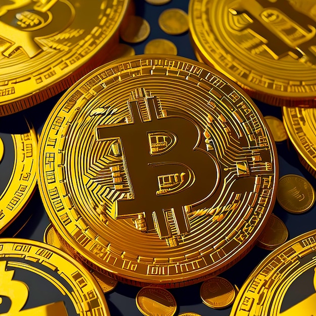 Bitcoin Physical bit coin Digital currency Cryptocurrency generated by AI