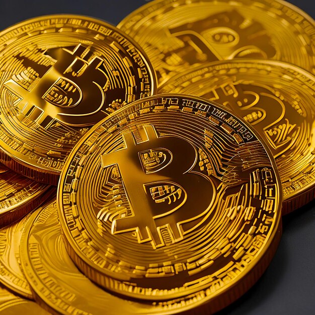 Bitcoin Physical bit coin Digital currency Cryptocurrency generated by AI