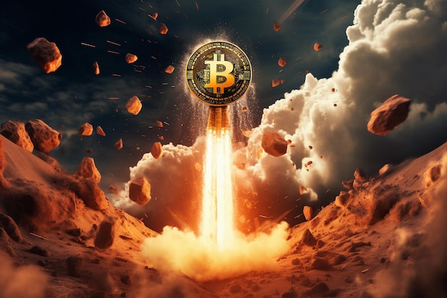 Bitcoin rocket pumping to the moon